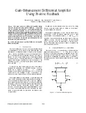 Gain-Enhancement Differential Amplifier Using Positive Feedback
