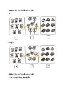 Giải vở bài tập Toán lớp 1 trang 12, 13 sách Cánh Diều
