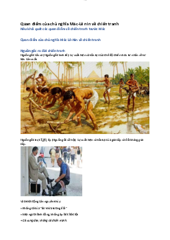 Quan điểm của Chủ nghĩa Mác- Lenin về chiến tranh | Trường Cao đẳng Du lịch Sài Gòn