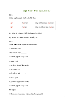 GIải Tiếng Anh lớp 4 Unit 12: Lesson 3 | Global Success