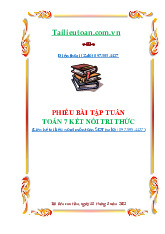 Phiếu bài tập tuần môn Toán 7 - Kết nối tri thức