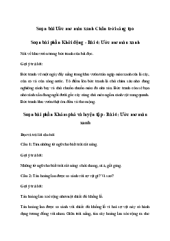 Soạn bài Ước mơ màu xanh trang 86 | Tiếng việt 3 Chân trời sáng tạo