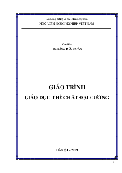 Giáo trình Giáo dục thể chất Đại Cương | Học viện Nông nghiệp Việt Nam