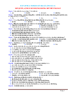 Trắc nghiệm địa 10 bài 11: khí quyển sự phân bố nhiệt độ không khí trên trái đất (có đáp án)