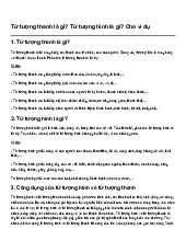 Từ tượng thanh là gì? Từ tượng hình là gì? Cho ví dụ | Ngữ văn 7