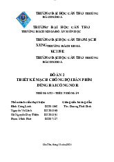 Thiết kế mạch chống dội bàn phím dùng hai cổng nor | Môn Mạch số - Đại học Cần Thơ