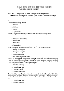 Đề cương ôn thi môn Văn hóa doanh nghiệp | Đại học Công Đoàn