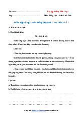 Đề ôn tập hè lớp 3 lên lớp 4 môn Toán, Tiếng Việt sách Cánh Diều - Số 1