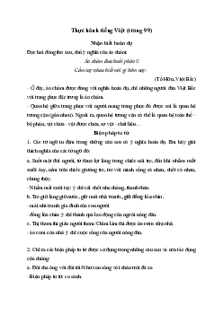 Soạn văn 6: Soạn bài Thực hành tiếng Việt trang 99 | Ngữ văn 6 | Kết nối tri thức