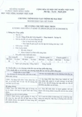 Đề cương ôn tập môn Nguyên lý kinh tế    | Học viện Nông nghiệp Việt Nam