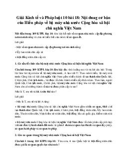 Giải Kinh tế và Pháp luật 10 bài 18 KNTT