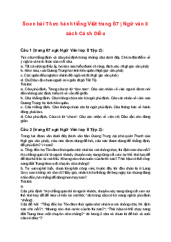 Soạn bài Thực hành tiếng Việt trang 67 | Ngữ văn 8 sách Cánh Diều
