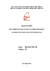 Bài Tập Lớn: Phát Triển Ứng Dụng Quản Lý Khách Sạn | Iot và ứng dụng | Học viện Công nghệ Bưu chính Viễn thông