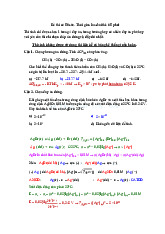 Đề cương môn Hóa học đại cương– khoa học  Trường Đại học bách khoa - Đại học đà nẵng.