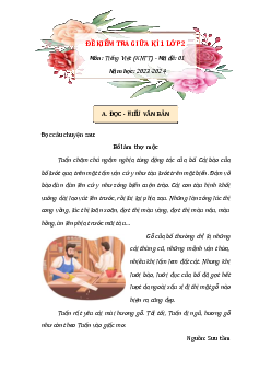 Đề thi giữa học kì 1 môn Tiếng Việt 2 - Đề 1 | Kết nối tri thức