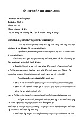 Ôn tập thi trắc nghiệm chương 1-7 môn Quản trị chiến lược hàng không | Học viện Hàng Không Việt Nam