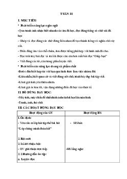 Giáo án buổi 2 Tiếng Việt học kì 2 - Tuần 18 | Cánh diều