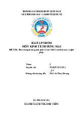 Thực trạng thương mại quốc tế của Việt Nam hiện nay và giải pháp | Bài tập nhóm môn Hệ thống thông tin quản lý