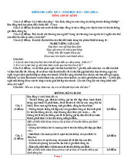 Đề kiểm tra giữa học kỳ 1 GDCD 6 tự luận 2022-2023 (có đáp án)-Đề 6