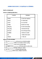 Homework Lesson 1: Vocabulary & Numbers môn Tiếng Anh  | Học viện Nông nghiệp Việt Nam