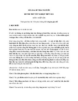 Đề thi thử THPT Quốc gia 2021 môn Ngữ Văn Sở GD&ĐT Thái Nguyên (có đáp án)