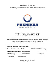 Hành vi tổ chức và phong cách lãnh đạo. Áp dụng thực tế tại Doanh nghiệp Vingroup (Khảo sát và phân tích dữ liệu tại Vinfast) |  Bài tập lớn kết thúc học phần Hành vi tổ chức | Trường Đại học Phenikaa