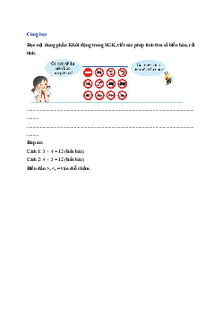 Vở bài tập Toán lớp 4 trang 44 Bài 14: Tính chất giao hoán, tính chất kết hợp của phép nhân Chân trời sáng tạo