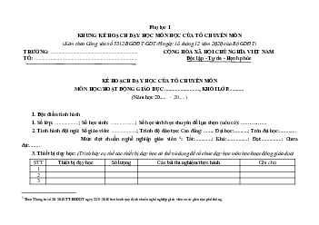 Kế hoạch dạy học Tiếng Anh 11 Global success