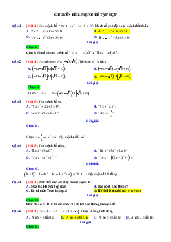 Top 1234 câu hỏi trắc nghiệm Toán học lớp 10 (Có đáp án)