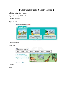 Family and Friends 3 Unit 4 Lesson 2 I like monkeys!