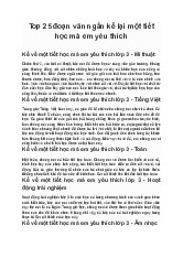 Top 25 đoạn văn ngắn kể lại một tiết học mà em yêu thích