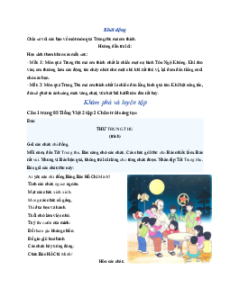 Giải SGK môn Tiếng Việt lớp 2 - Bài 2: Thư Trung thu  | Chân trời sáng tạo