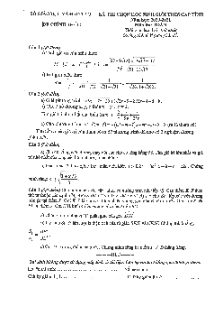 Đề thi học sinh giỏi Toán THCS cấp tỉnh năm 2020 – 2021 sở GD&ĐT Bình Dương