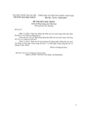 Đề thi hết môn học kì 1 Lịch sử Đảng cộng sản Việt Nam học năm học 2025-2026  - trường đại học Khoa học tự nhiên – Đại học quốc gia hà nội.