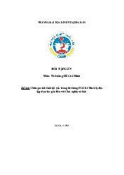 Bài tập lớn Tư tưởng Hồ Chí Minh | Đại học Kinh Tế Quốc Dân