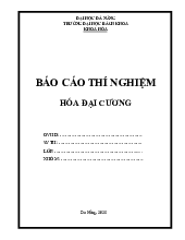 Tài liệu trắc nghiệm hóa đại cương