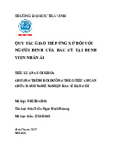 Tiểu Luận Cuối Khóa: Quy Tắc Giao Tiếp Trong Y Tế môn Y khoa | Trường Đại Học Tây Nguyên