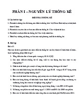 Ôn Tập và Bài Tập Môn Nguyên lý thống kê | Đại học Kinh tế và Quản trị kinh doanh, Đại học Thái Nguyên