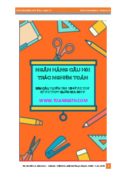 TOP 385 bài tập trắc nghiệm môn Toán ôn thi THPT Quốc gia 2017 – Hứa Lâm Phong