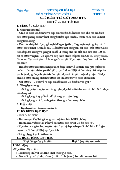 Giáo án Tiếng Việt lớp 4 Tuần 29 | Chân trời sáng tạo
