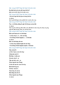 Giải VBT môn Tiếng việt 2 - Bài 8: Lũy tre| Kết nối tri thức