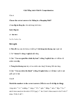 Tiếng Anh 6 Unit 8: Comprehension | Explorer English