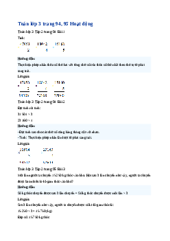 Giải SGK môn Toán 3 - Bài 70: Nhân số có năm chữ số với số có một chữ số| Kết nối tri thức