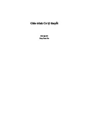 Giáo trình Cơ lý thuyết - Hướng dẫn tự học và ôn tập CĐ Cơ học