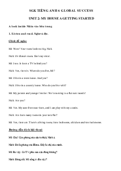 Tiếng Anh lớp 6 unit 2 Getting Started