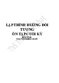 Ôn tập cuối kì lập trình hướng đối tượng | Đại học Kinh tế Kỹ thuật Công nghiệp