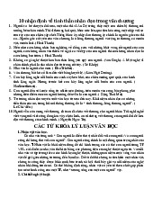 Giá trị nhân đạo trong văn chương | Môn Lý luận văn học - Đại học Sư phạm Hà Nội 2