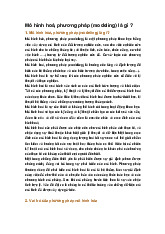 Mô hình hoá, phương pháp (modeling) là gì ?