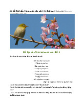 Bộ đề đọc hiểu Mùa xuân nho nhỏ - Ngữ văn 9