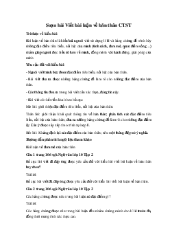 Soạn bài Viết bài luận về bản thân CTST
